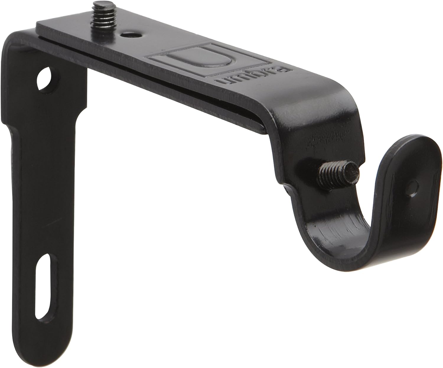 Umbra 244930-038 , Black Adjustable Bracket for Drapery Rod, Single Pack with 2 Piece : Home & Kitchen