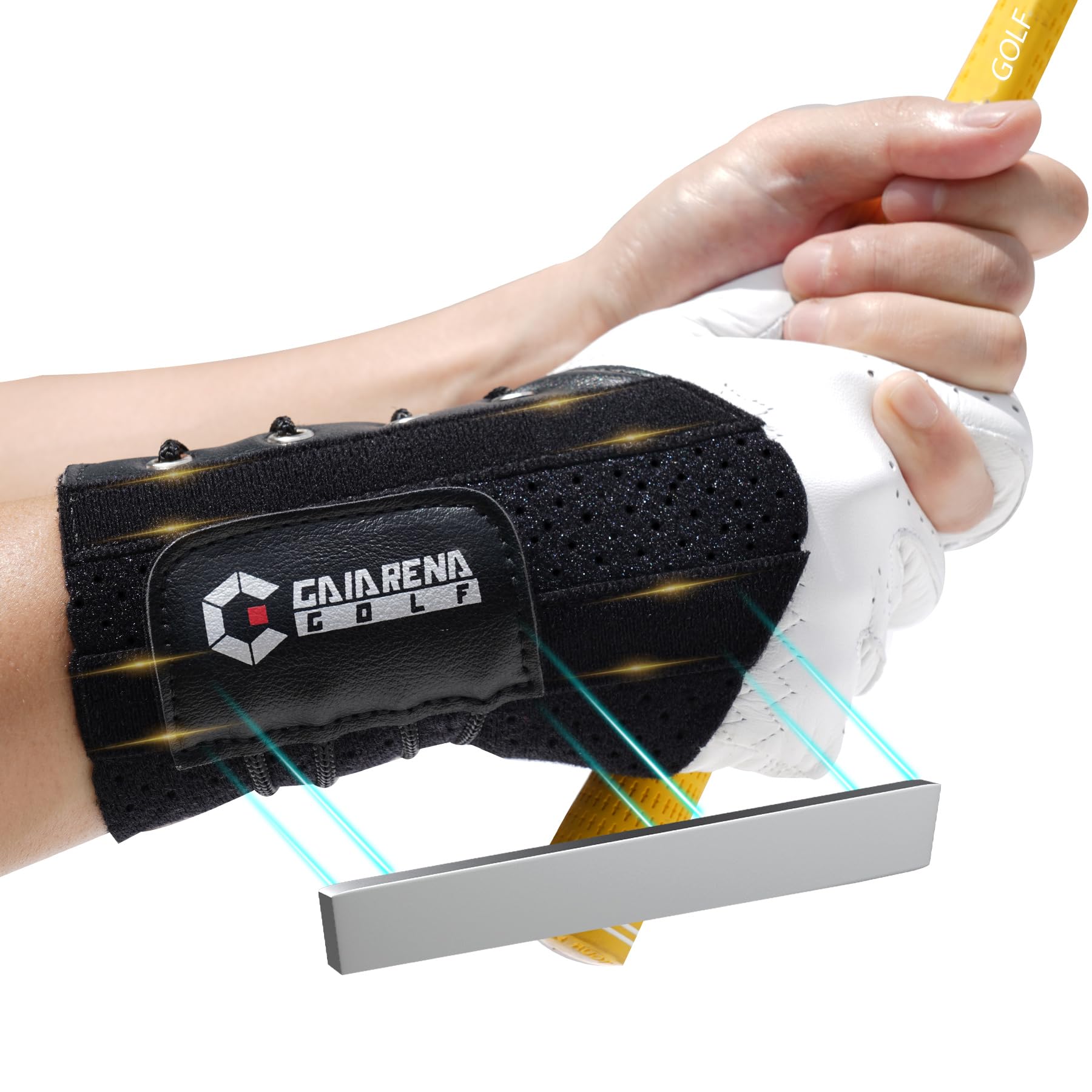 GAIARENA Golf Wrist Brace Wrist Hinge Swing Aid, Efficient Golf Swing Training Equipment to Correct Wrist Angle & Develop Muscle Memory for Beginner