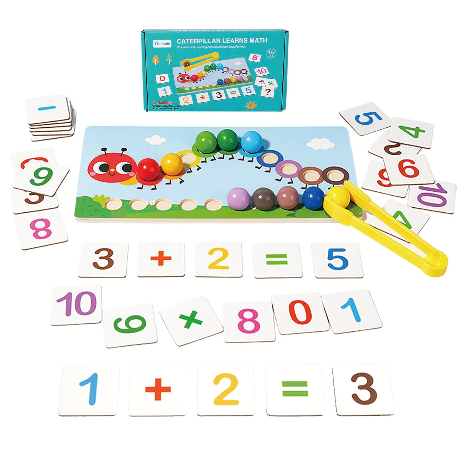 Dr. MUYA Montessori Toy for 3 4 5 Years, Counting Toys, Wooden Toys, Educational Toy, Fine Motor Skills, Hand-Eye Coordination, Hands-On Abilit, Gift for Kids Boys Girls Aged 35 Years