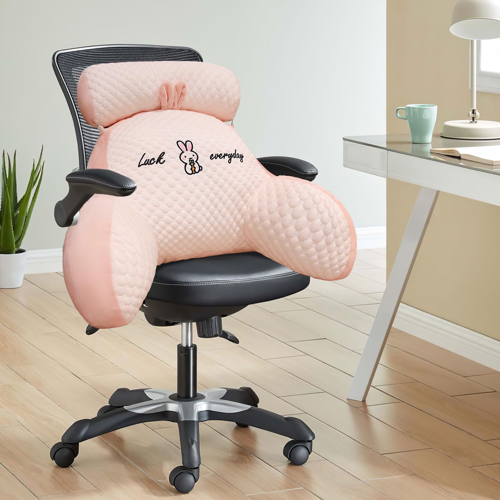 Cuscino da Lettura per Letto per Adulti, 70x50 cm Grande Cuscino da Lettura con Supporto per Collo/Braccia, Cuscino per Schienale per Divano e Comodino per Giocare Rilassante (Rosa, X-Large)