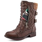Women's Combat Boots Mid Calf Winter Boots