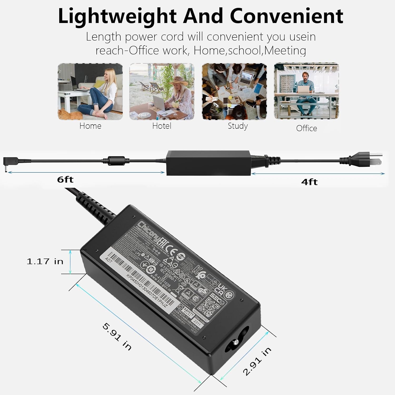 Laptop AC Charger for Acer Aspire 5 A515 A515-56 A515-56T A515-55 A515-54 A515-46 A515-45 A515-44 A514-52G A515-57 A514-54 Laptop - Image 5