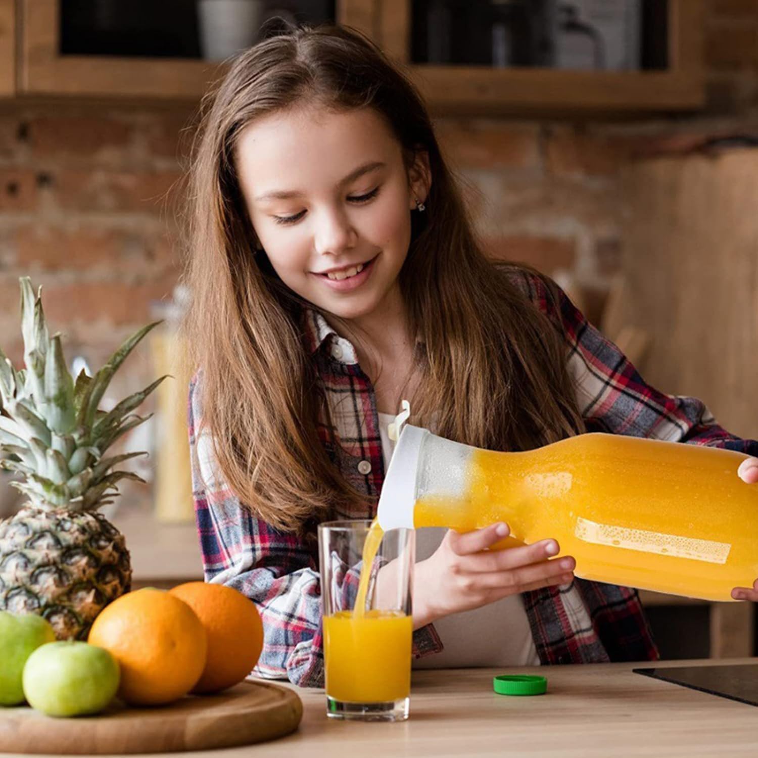 3-Pack 50 Oz Plastic Water Carafe Pitcher with Flip Top Lid, Round Base Juice Containers, Mimosa Bar Supplies Pitcher for Drinks, Water, Tea, Juice, Milk, Lemonade and Other Beverages - Image 7