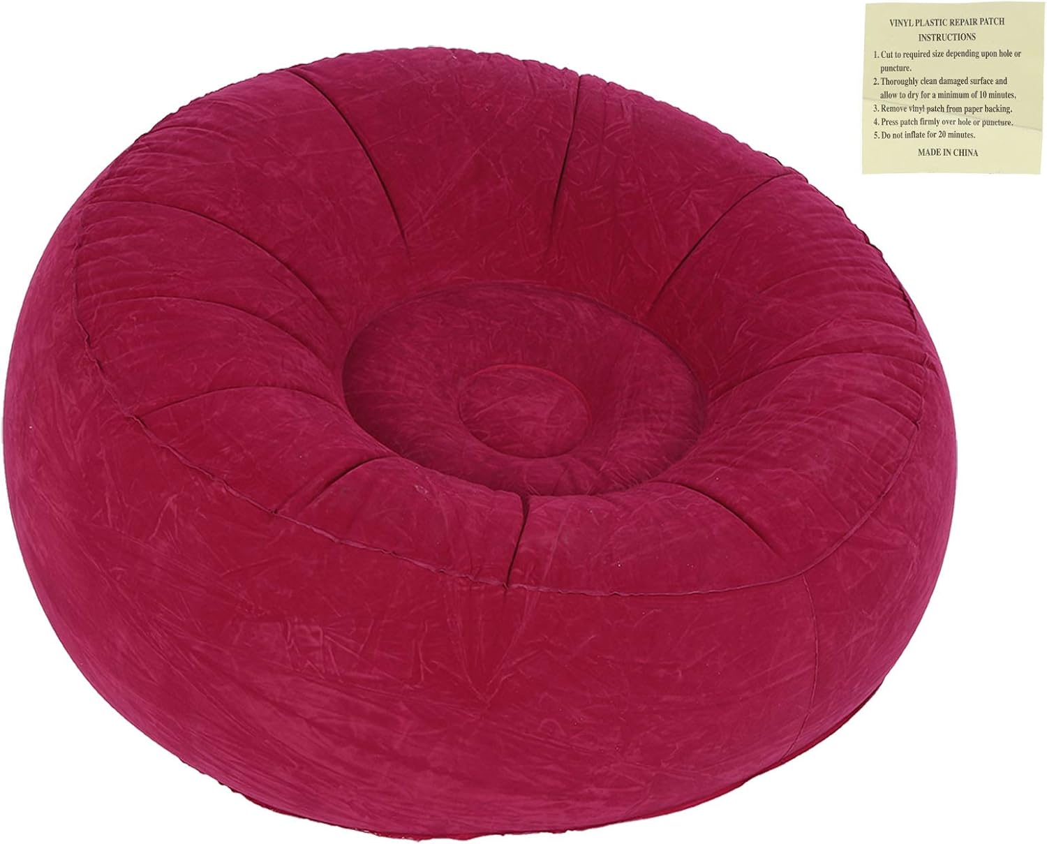 Foldable Inflatable Flocked Single Sofa Chair Soft Bean