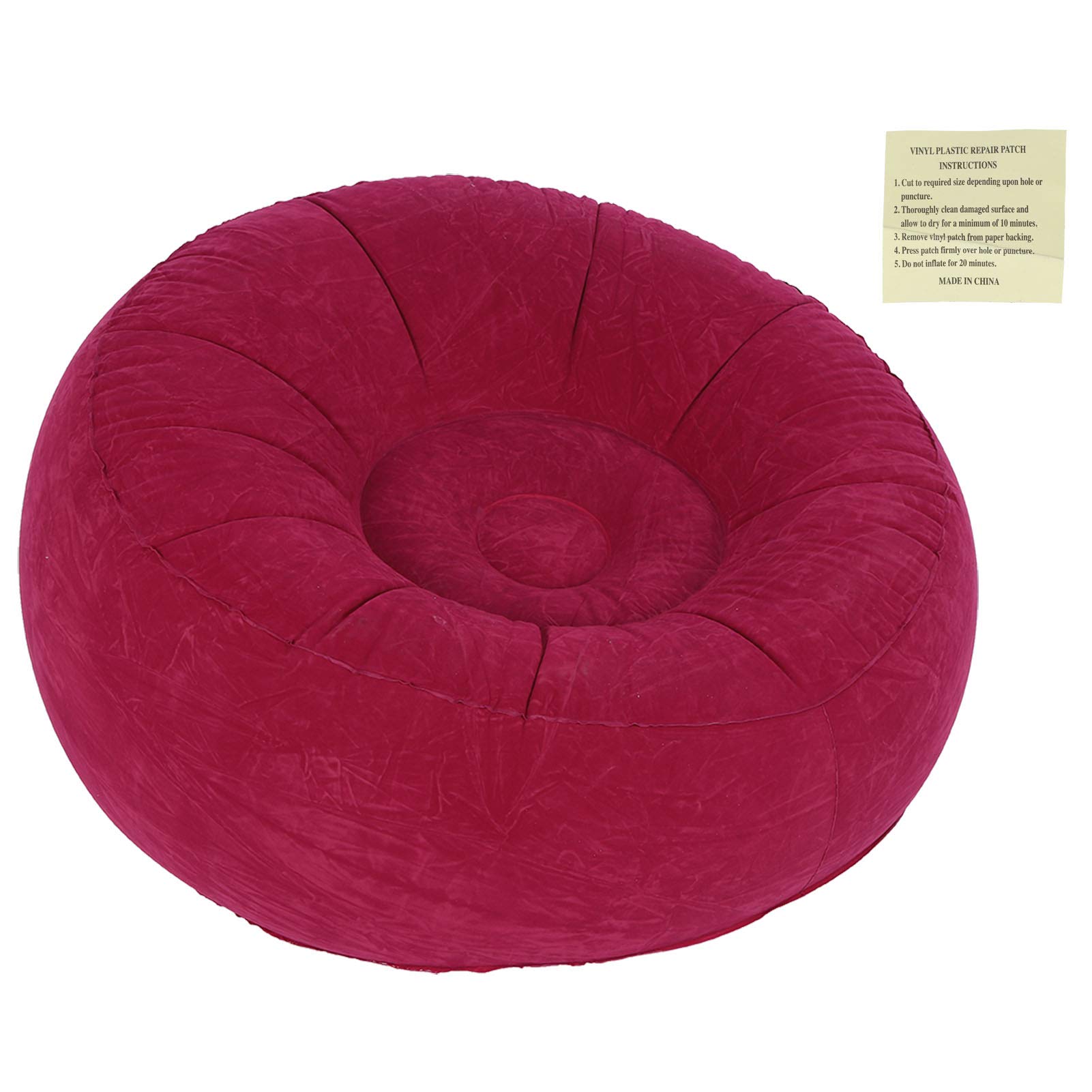Generic Indoor Inflatable Sofa Soft Comfortable Inflatable Sofa, Durable for Reading Leisure Garden Home(Red)'-picture-12