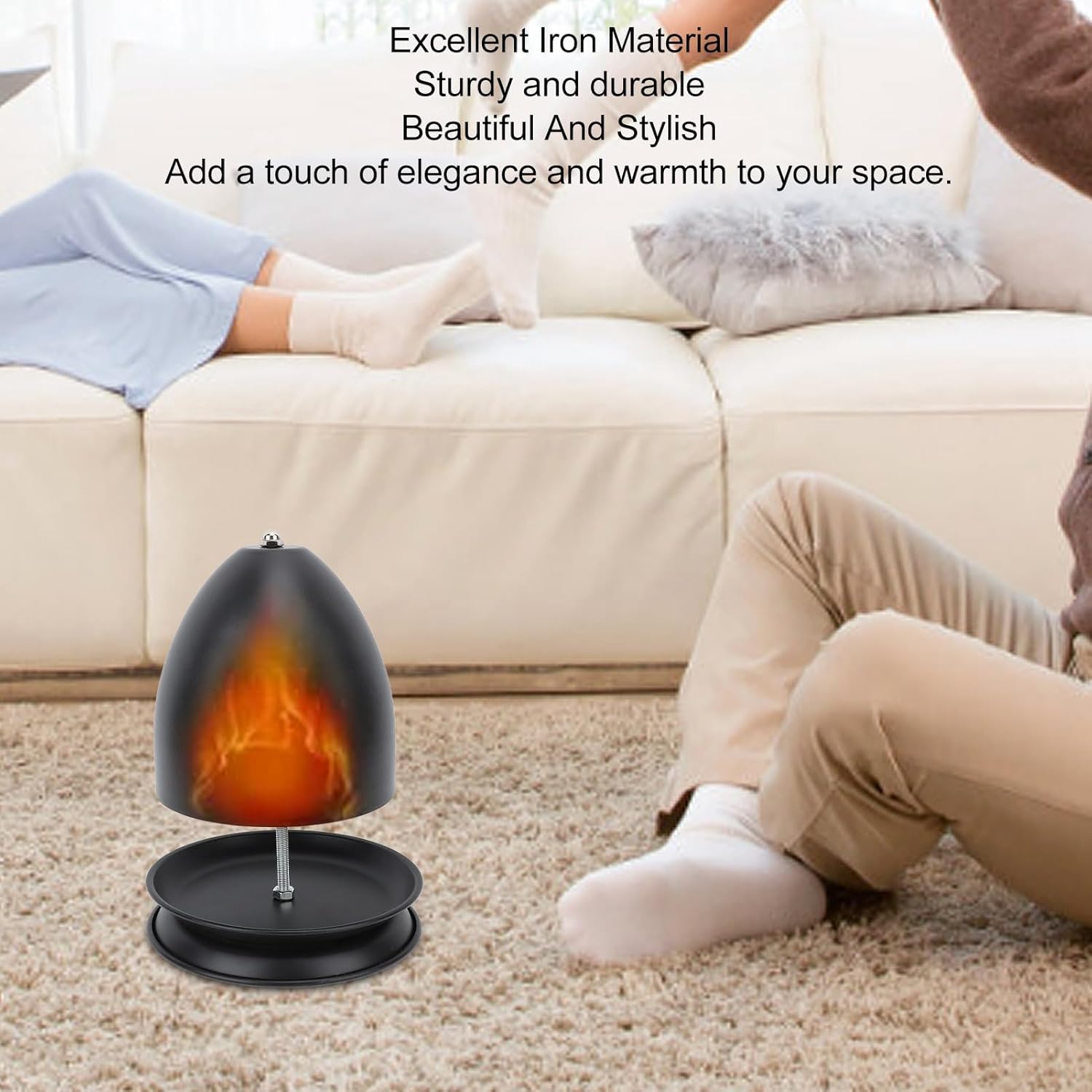 Candle Heater, Indoor Metal Tea Light Oven Candle Holder Tea Pot Warmer Base Tea Light Oven Winter Candle Stove Hand Warmer for Wedding Home Table Decoration (Without Candle)
