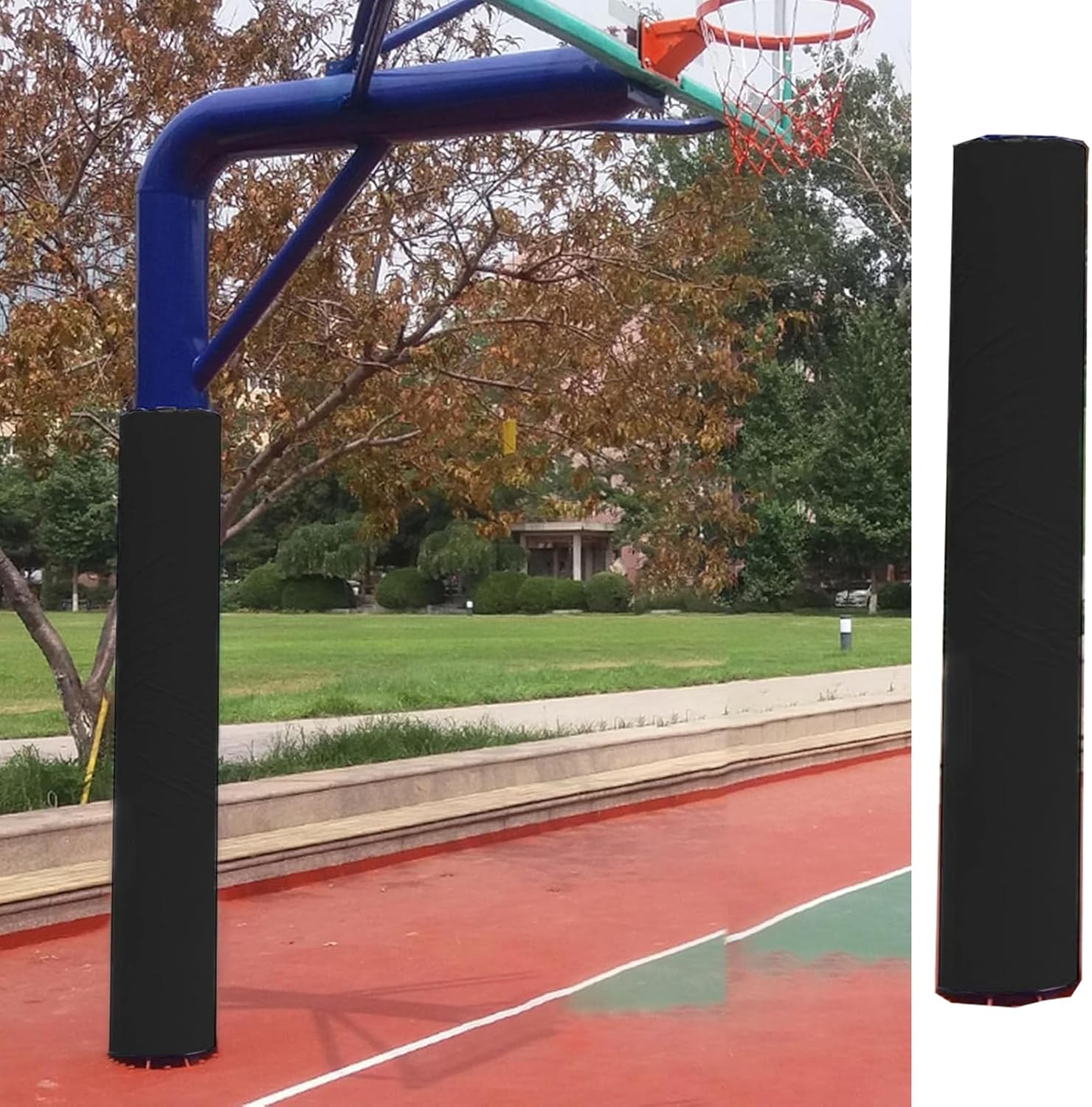 Pole Padding Wrap Around Pole Pad for Playground Outdoor, Round Pole Protection Padding 3.5In, Heavy Duty Basement Support Post Safety Pole Padding(Green)(120Cm(47In)