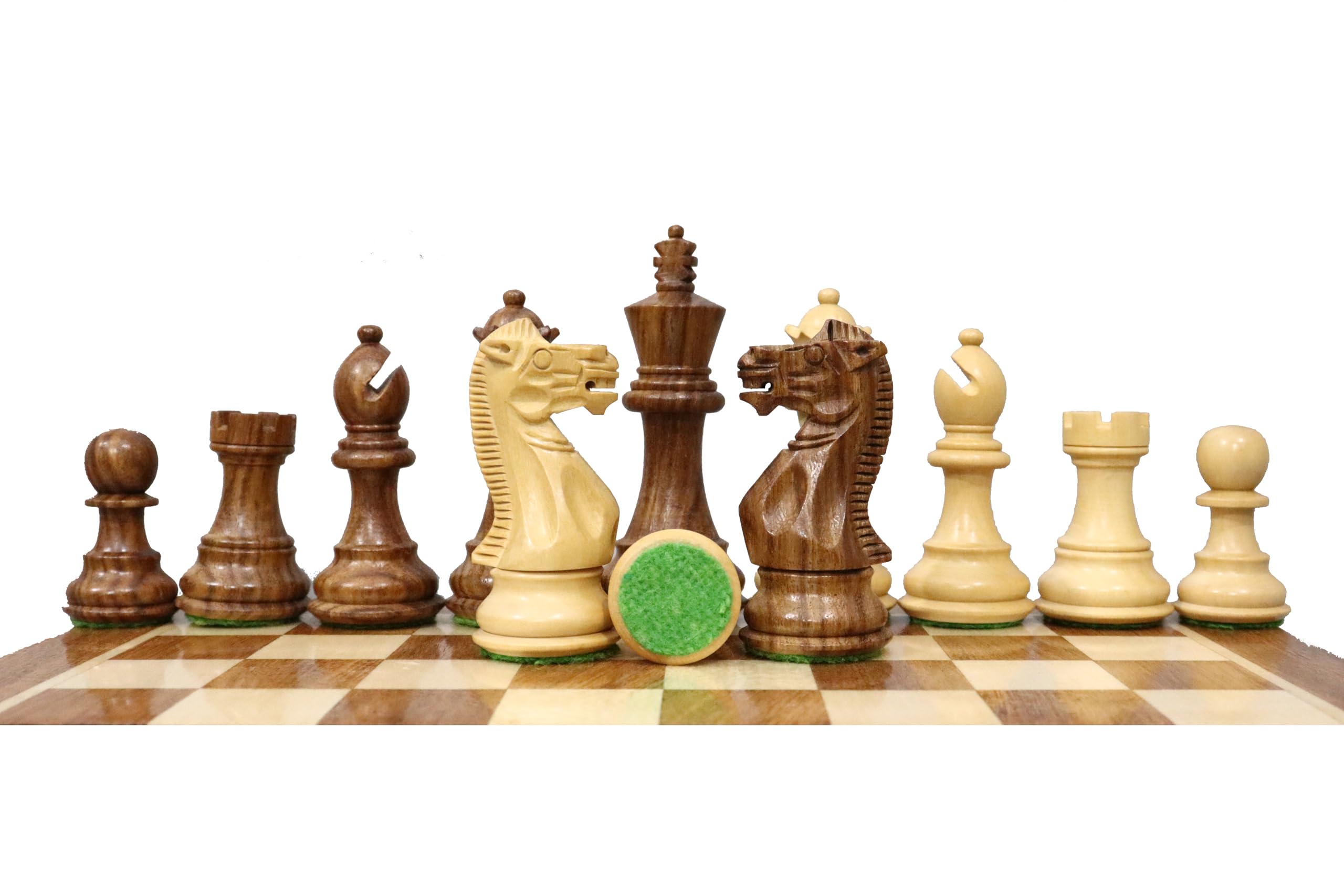 Professionelle Staunton Schachfiguren, nur 2 zusätzliche Königinnen | Premium handgefertigte Holzschachfiguren | beschwertes Schachset – König 7,6 cm Taj Chess Store