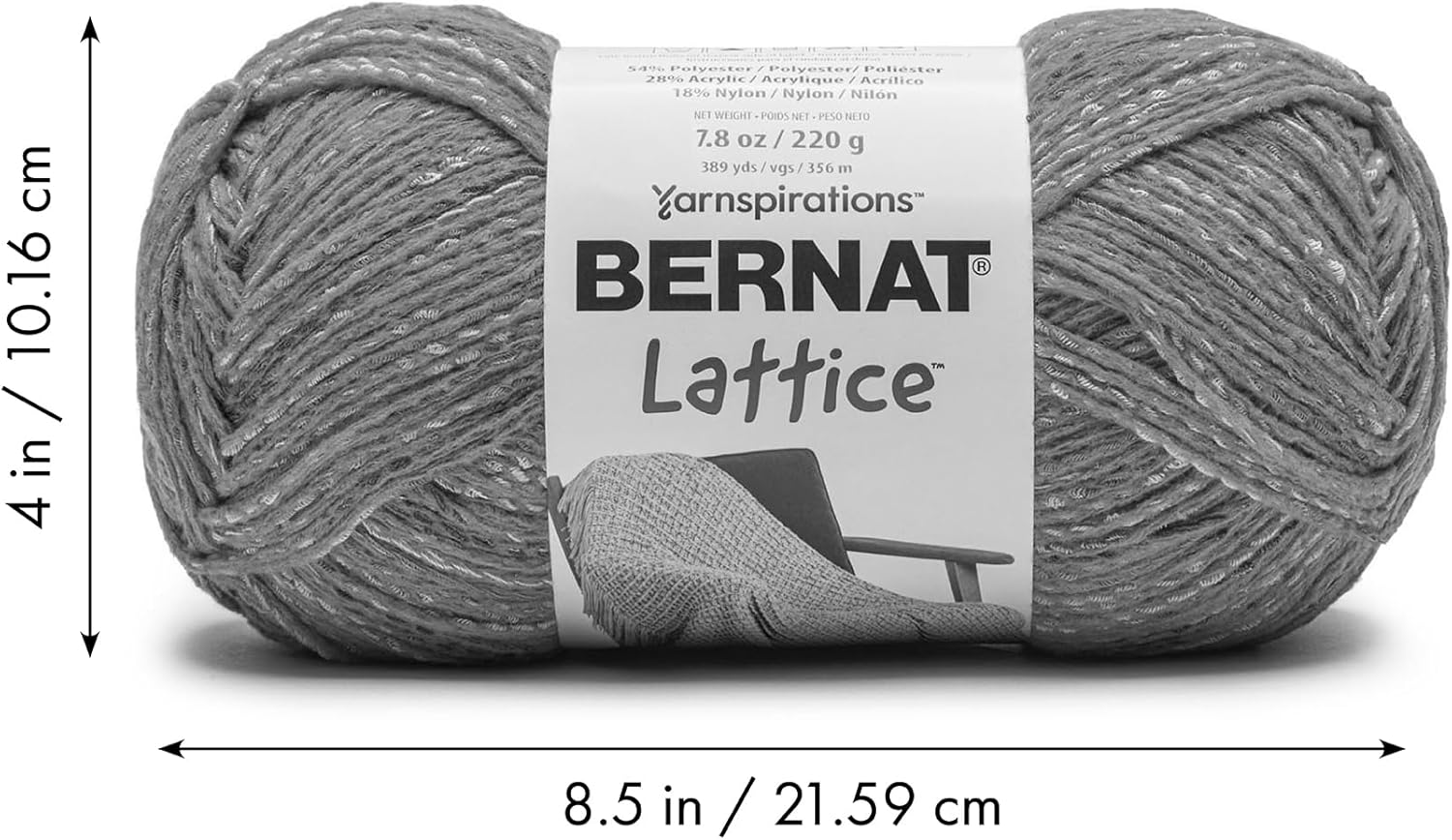 Bernat Lattice - 3 Pack of 389 Yards/7.8 oz Teal Punch 54% Polyester 28% Acrylic 18% Nylon Yarn