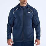 BROKIG Mens Zip Up Athletic Hoodie Workout Jacket | Hidden Zipper Kangaroo Inner Pockets,Lightweight,Full Zip,Hooded,Polyester Blend,Quick Dry,Comfortable,Durable,Running