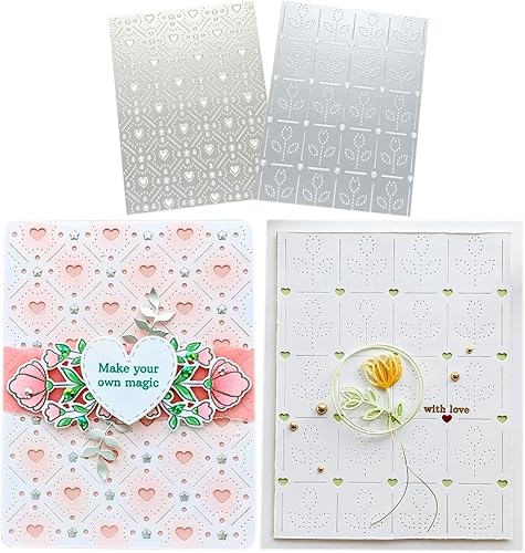 FAWENUCY Troqueles de álbumes de recortes juego de marcos de sangría troqueles de corte de metal para hacer tarjetas plantilla de papel para