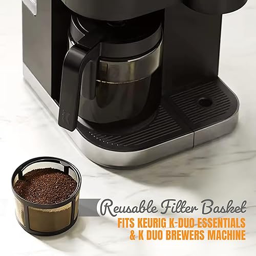 Miniatura 3 de Cesta de filtro reutilizable de 8 a 12 tazas con parte inferior de malla, se adapta a la máquina Keurig K-Duo Essentials y K Duo Brewers - Filtro