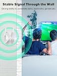 2026 AX3000 WiFi 6 Extendeur, WiFi Booster de signal d'extension, longue portée WiFi Booster avec port Ethernet Gigabit, point d'accès, double bande (2.4G/5.8G) Configuration facile et vitesse plus rapide Compatible avec Alexa