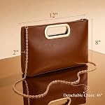 WHIPPY Clutch Purse for Women Evening Top Handle Clutch Handbag for Wedding Party Formal Evening Bag with Detachable Chain