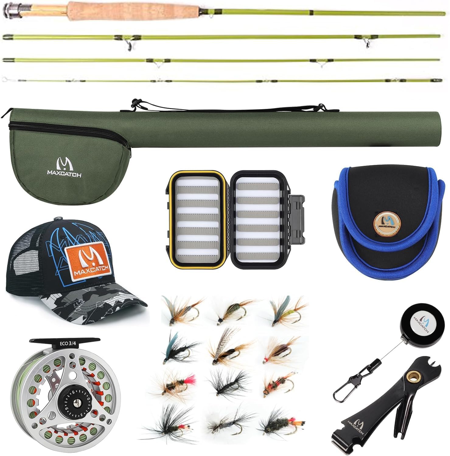 Maxcatch Ultra-Lite Fly Rod for Stream River Panfish/Trout Fishing 1/2/3 Weight and Combo Set Available