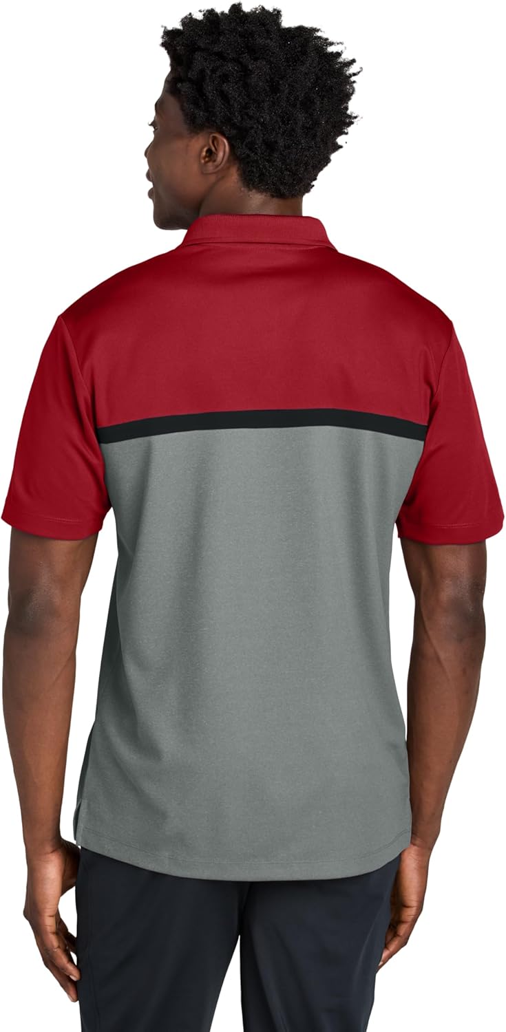 SPORT-TEK Unisex UV Micropique Colorblock Polo | Casual Short Sleeve Collared Shirt for Men & Women, Summer Top with UPF 50