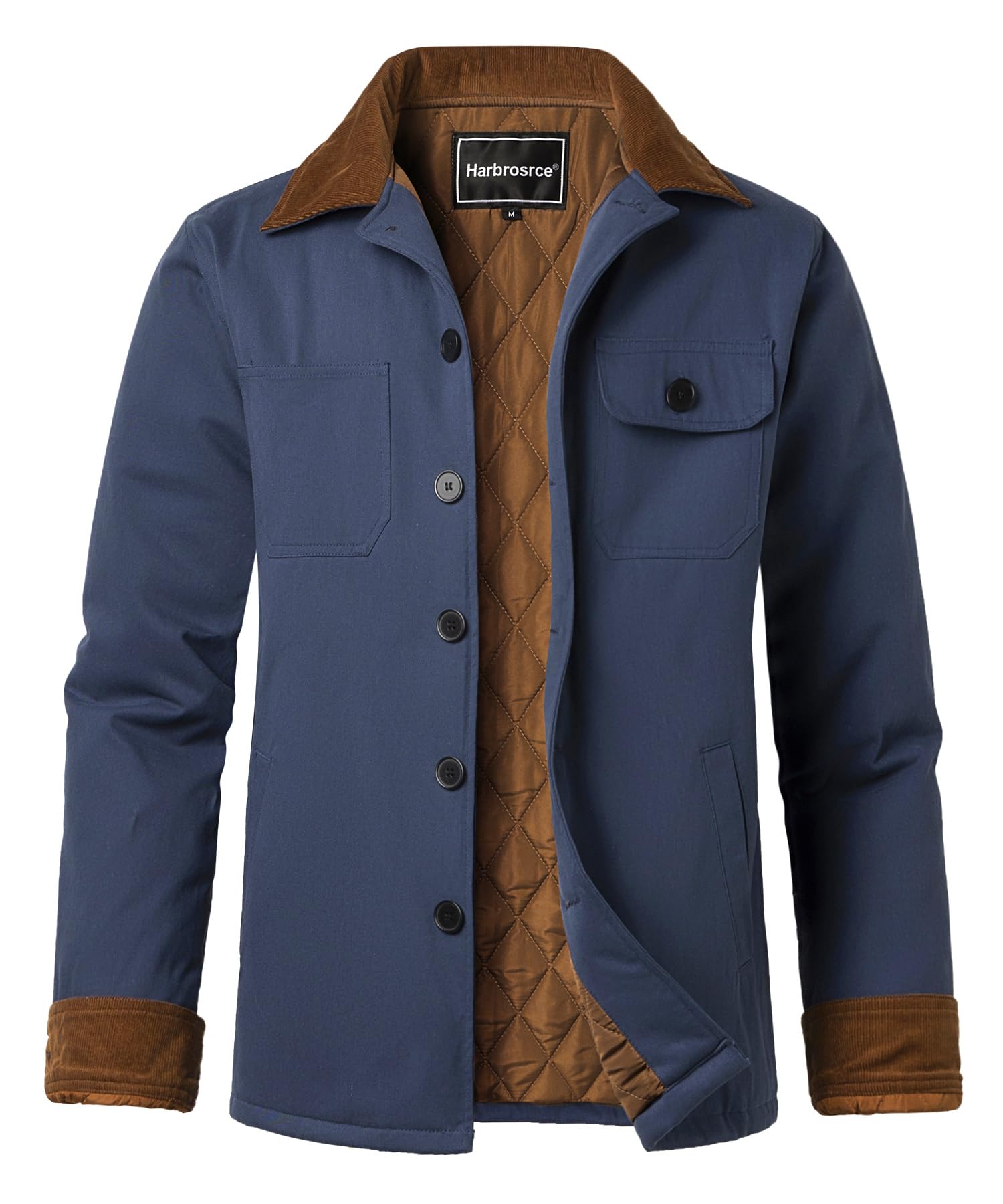Harbrosrcemens Winter Jacket Lined Work Jacket Warm Quilted Jacket