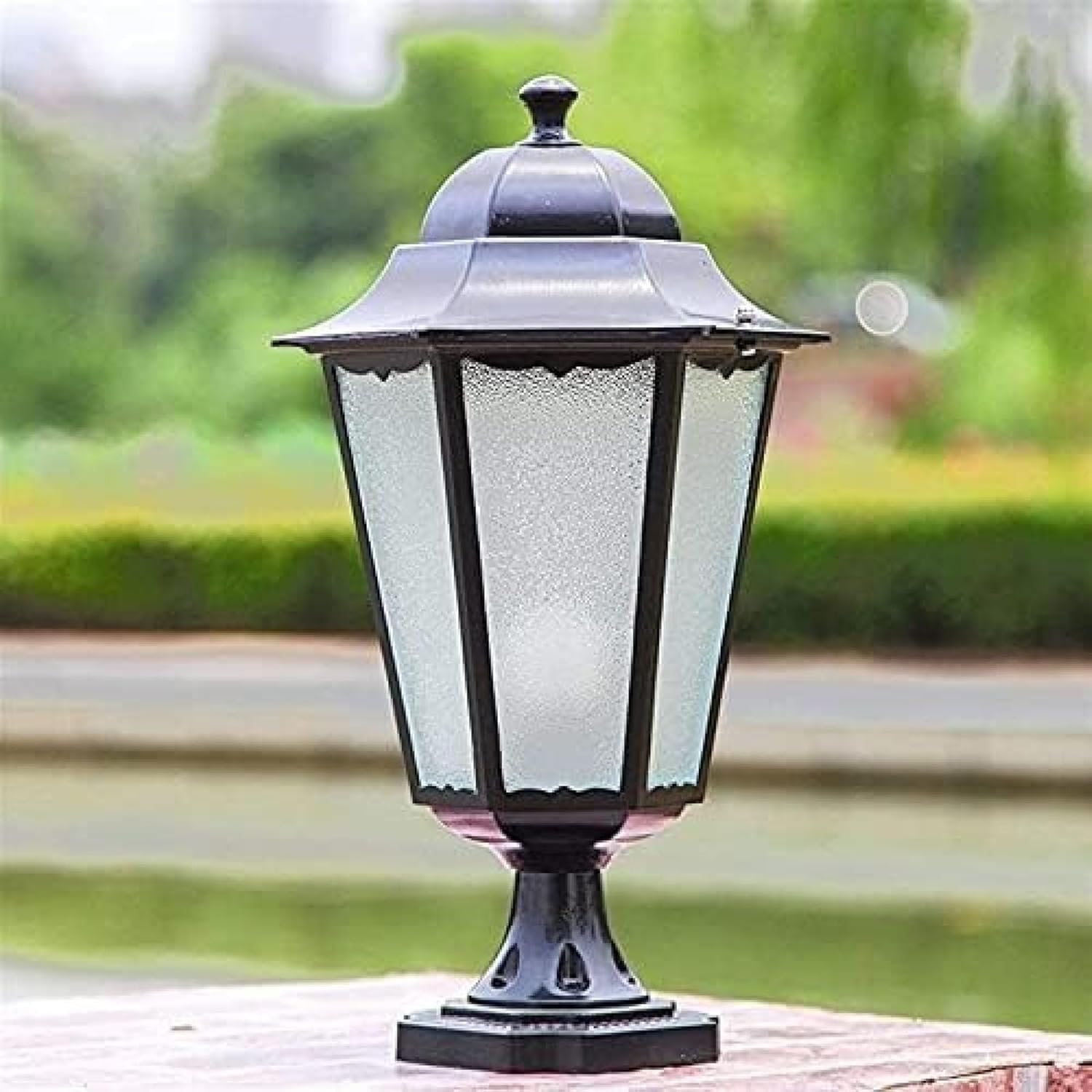 Lampadaire étang et phares de portail étanches avec finition marteau extérieur