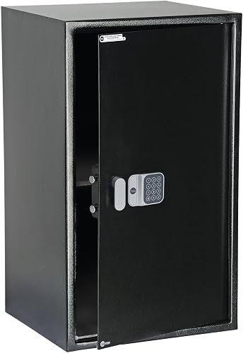 Alarmed Electronic Safety Box XL Office Cabinet L2 with 130dB Alarm and anti-bump mini motor