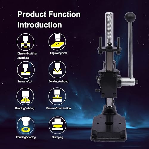 Miniatura 6 de TFCFL Punzonadora de cuero para manualidades, perforadora de cuero a mano, prensa perforadora (incluye placa de polipropileno + placa de aluminio