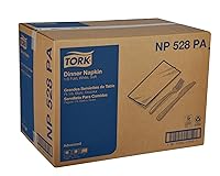 Vista 8 de Tork White Soft Dinner Napkin, 1/8 Fold 2-ply, 15" x 17, 28 x 100 napkins, NP528PA