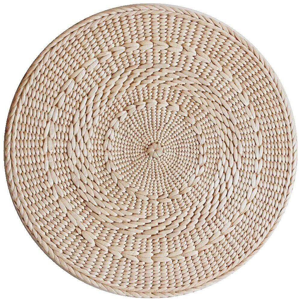 Tapis de siège tissé pour coin lecture et méditation zen