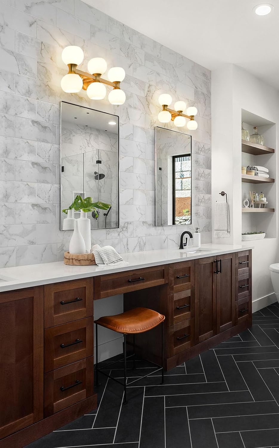 Z-Lite 494-6V-MB Artemis Vanity, 6-Light 360 Total Watts, Matte Black