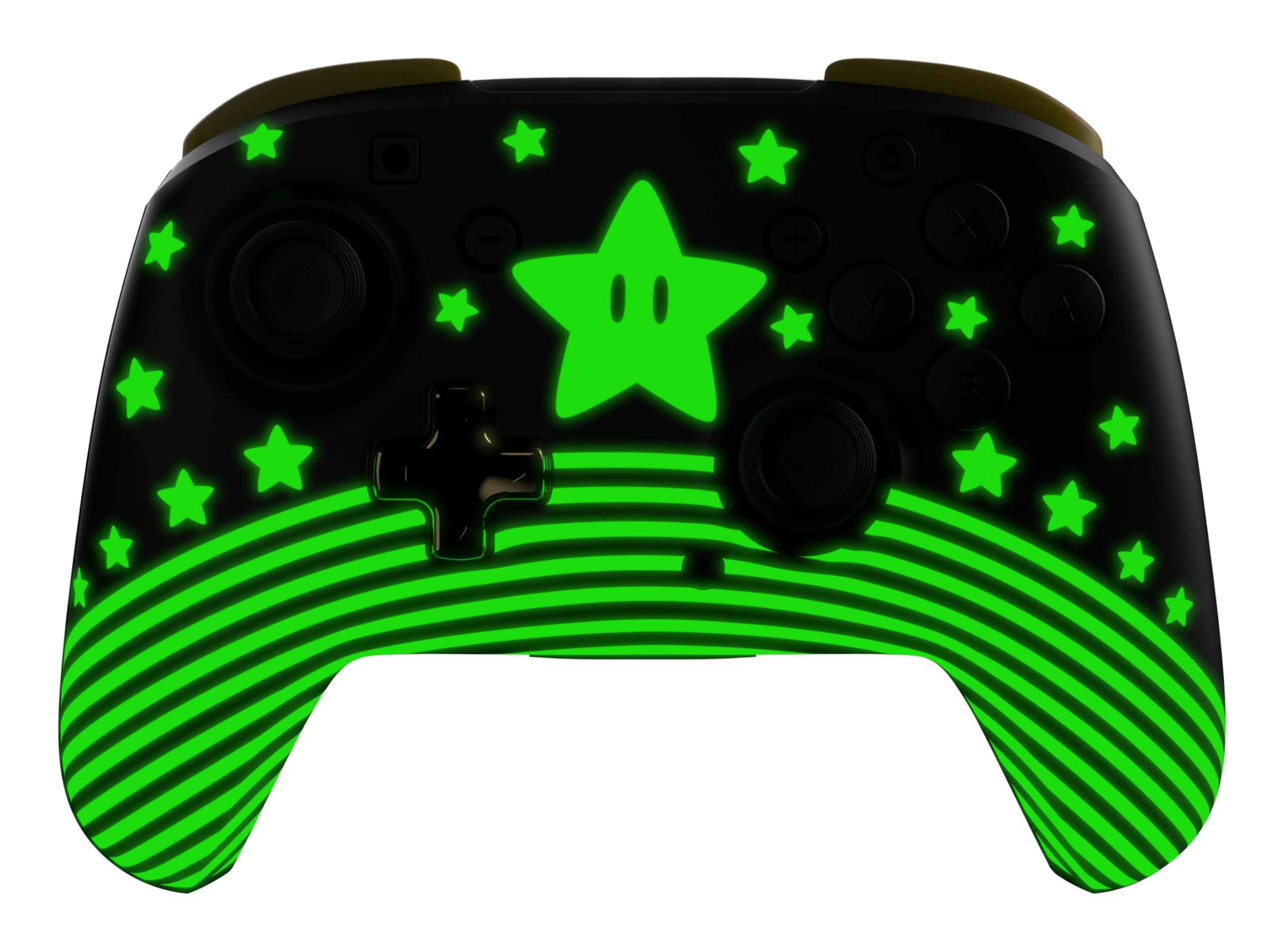 Turtle Beach Rematch Wireless Controller Super Mario Star Nintendo Switch Lite OLED leuchtet im Dunkeln aufladbare Batterie Offiziell Lizenziert