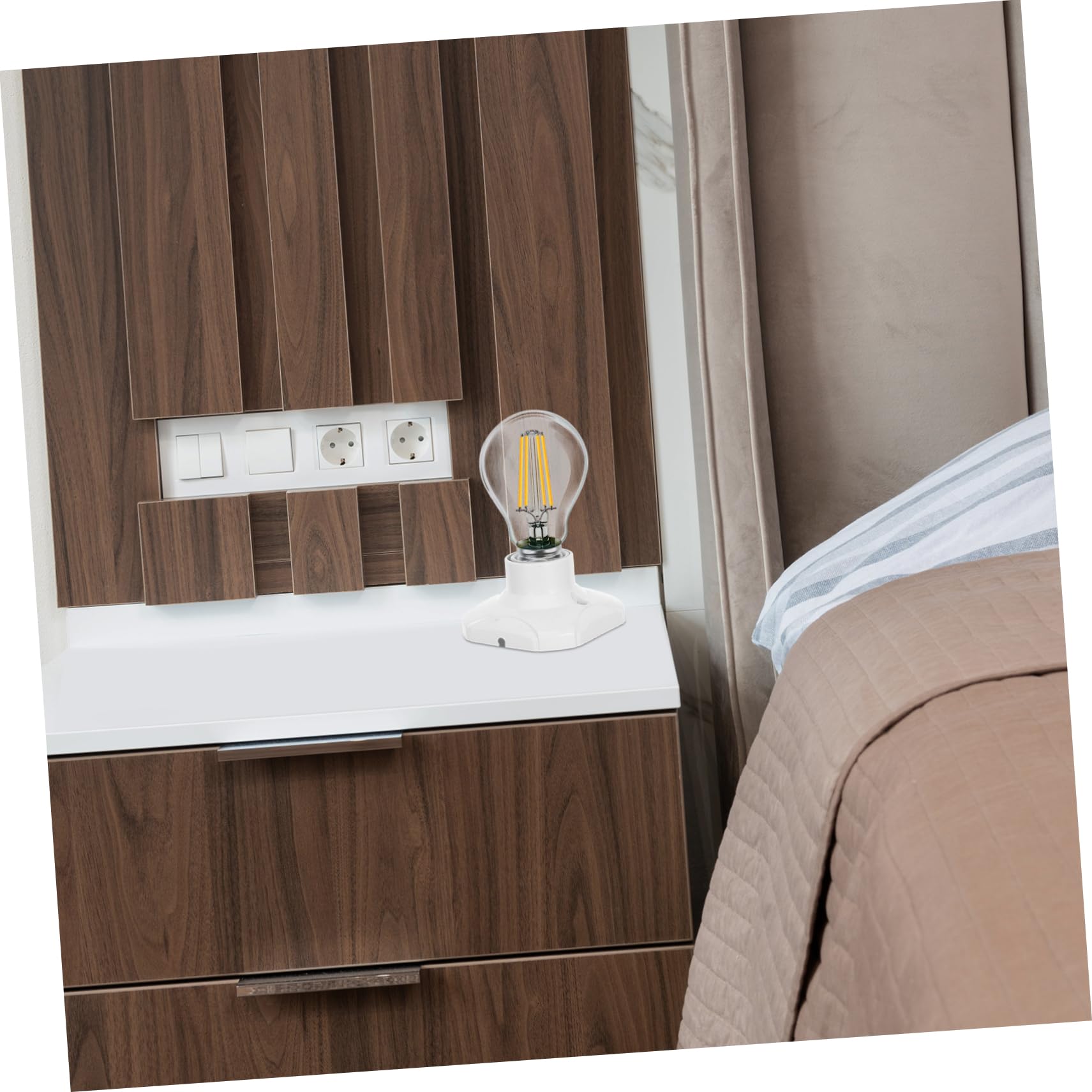 Porta Lampada a Vite E27 per Soffitto, Confezione 20 Pezzi | Bianco, Pp, Rame e Ceramica, Installazione Facile per Ambienti Domestici e Commerciali