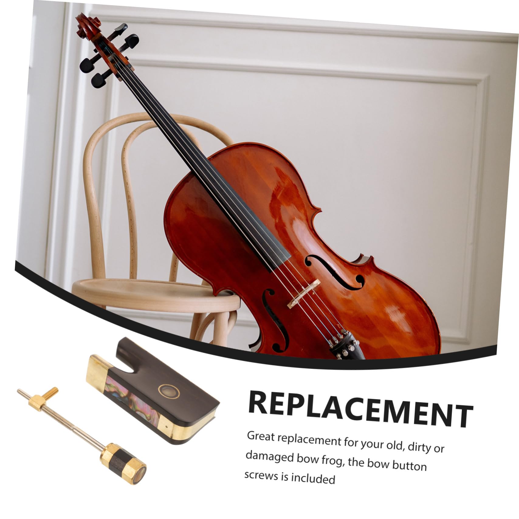 ifundom 5sets Accessori Per Violino Con Rana Di Ebano e Viti Sostituzione Professionale Per Archetto Di Violino Pratico e Resistente Per Uso Classe Musicale e Casa
