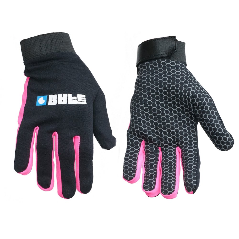 BYTE SKIN FIT HOCKEY GLOVES BLACK PINK (MEDIUM)