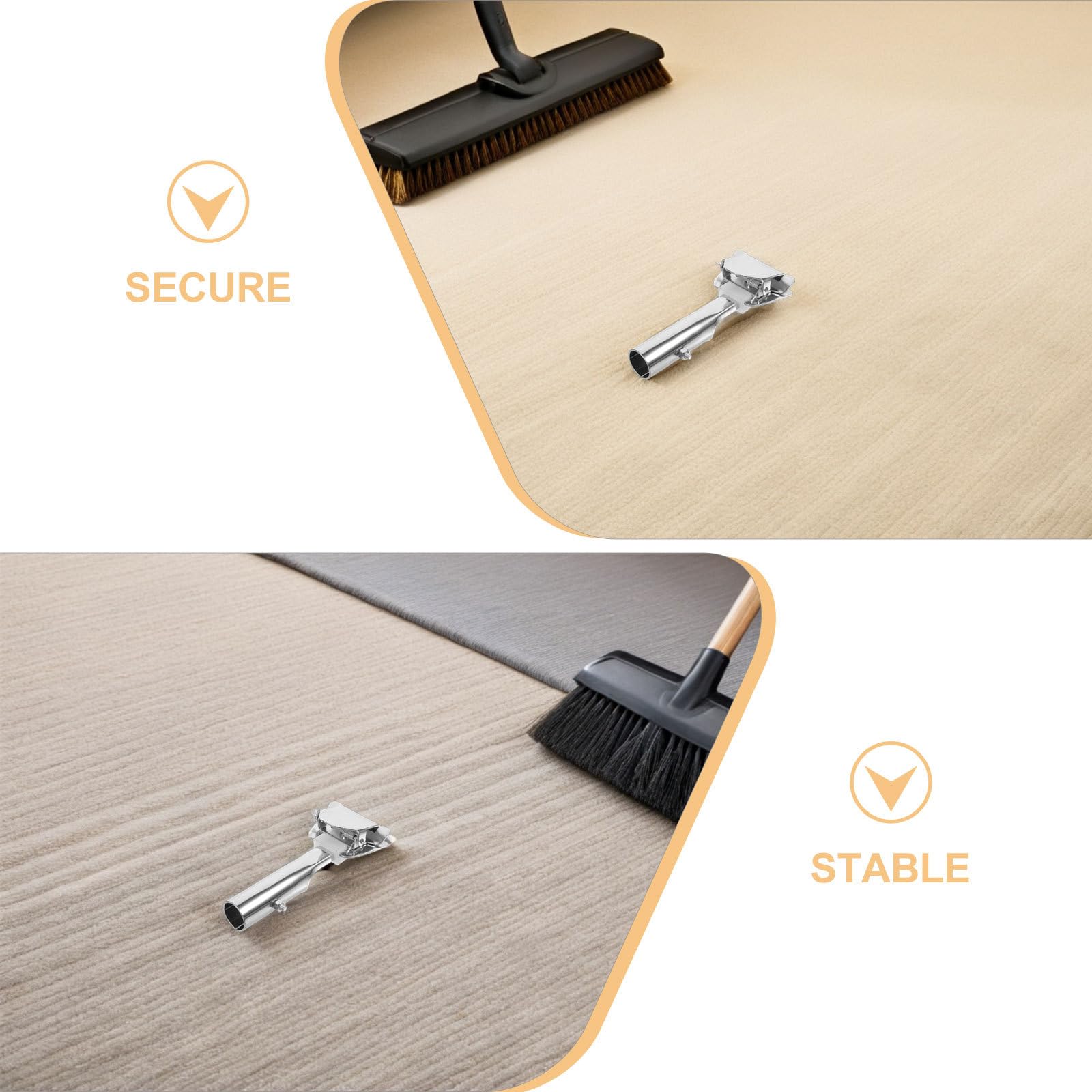 BETOOKY Clip de Repuesto para Portabrocas de Fregona de Acero Inoxidable, Paquete de 3 Piezas Agarre Seguro y Compatibilidad para Limpieza de Pisos