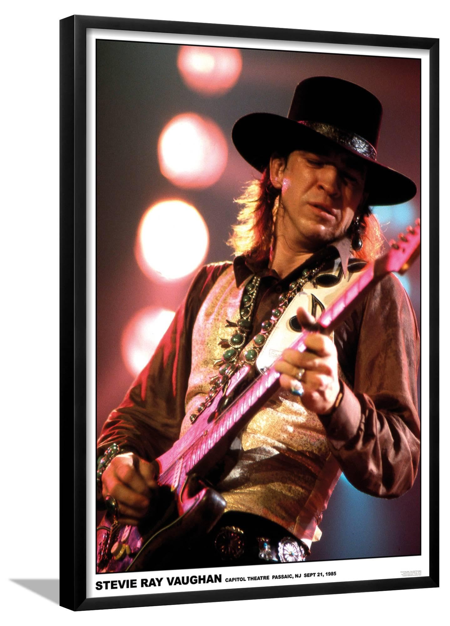 AllPosters Wall Poster Stevie Ray Vaughan Capitol Theater on Black Frame, 23x33