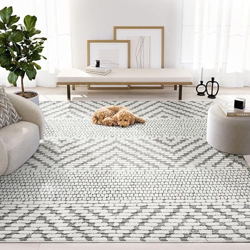 Abani Nomad Cream & Grey Area Rug 2' x 3' for Living Room, Bedroom - Zig Zag Pattern - Durable & Easy to Clean Abani Nomad Cream & Grey Area Rug 2' x 3' for Living Room, Bedroom - Zig Zag Pattern - Durable & Easy to Clean