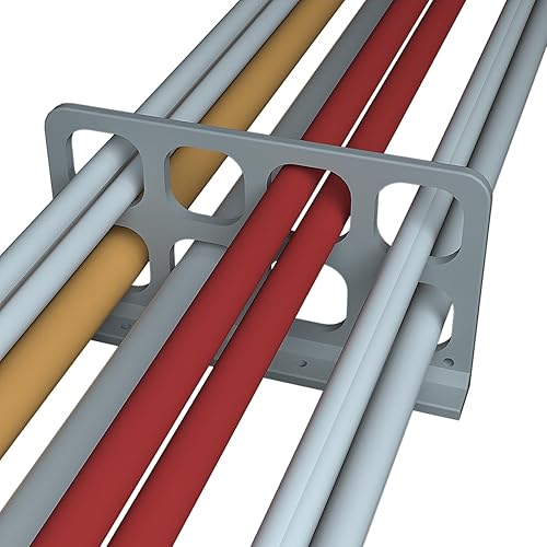 Miniatura 7 de 10 piezas de persecución de cables, soporte de alambre, soporte de cable, caja de cable, para dispositivos de gestión de cables y cables, gris