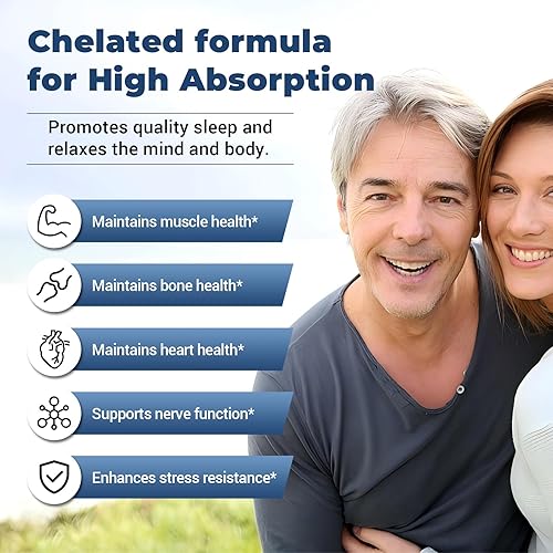 Miniatura 3 de 2 Bottles Magnesium Glycinate Multivitamin - Easily Absorbed Aids Sleep and Calmness, Supports Nerve, Muscle, and Bone Health, Boosts Metabolism,