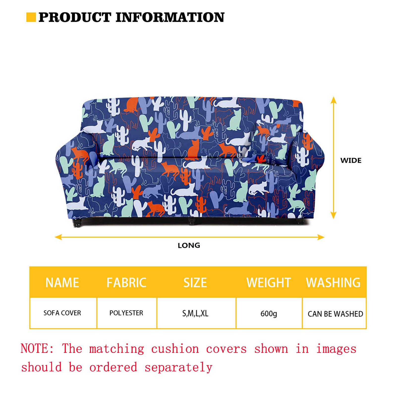 Showudesigns 4-Sitzer Sofabezug Stretch Schonbezug Sessel Couch Abdeckung für Wohnzimmer 1 Stück Blumen Schmetterling Sofas Slipcover Protector Hunde Katze Haustier