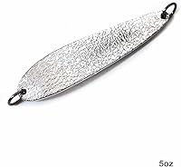 Vista 1 de 5oz 5 pulgadas pesca martillado cuchara cebo señuelo - plata