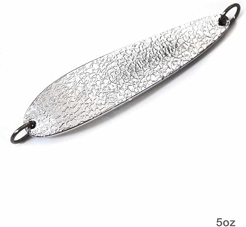 5oz 5 pulgadas pesca martillado cuchara cebo señuelo - plata