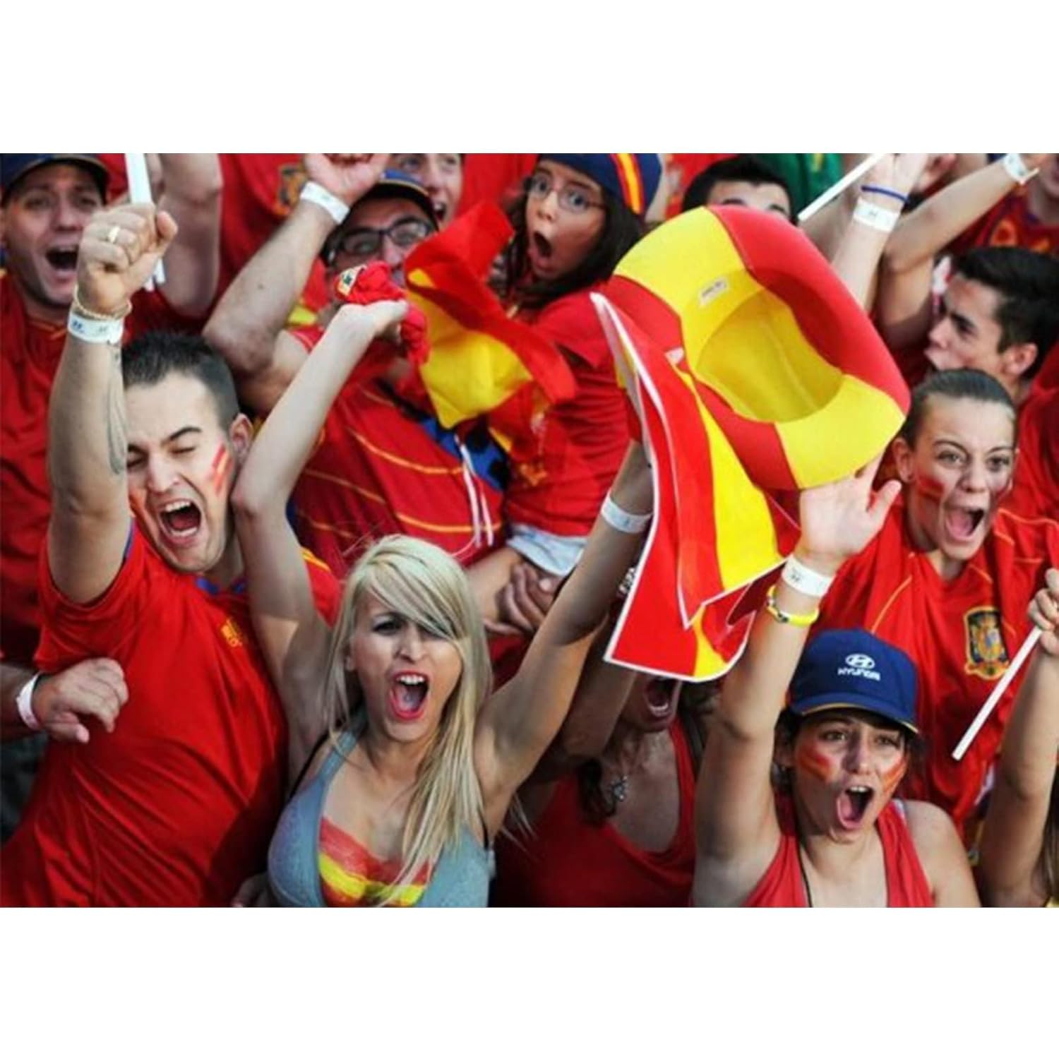 CARGEN National Flag Temporary Tattoos - 5 Sheets 8 Patterns Spain Flag Tattoos for Spanish Football Match World Cup Ball Game Great on Arm Face Shoulder for Kids Adults Party Festival