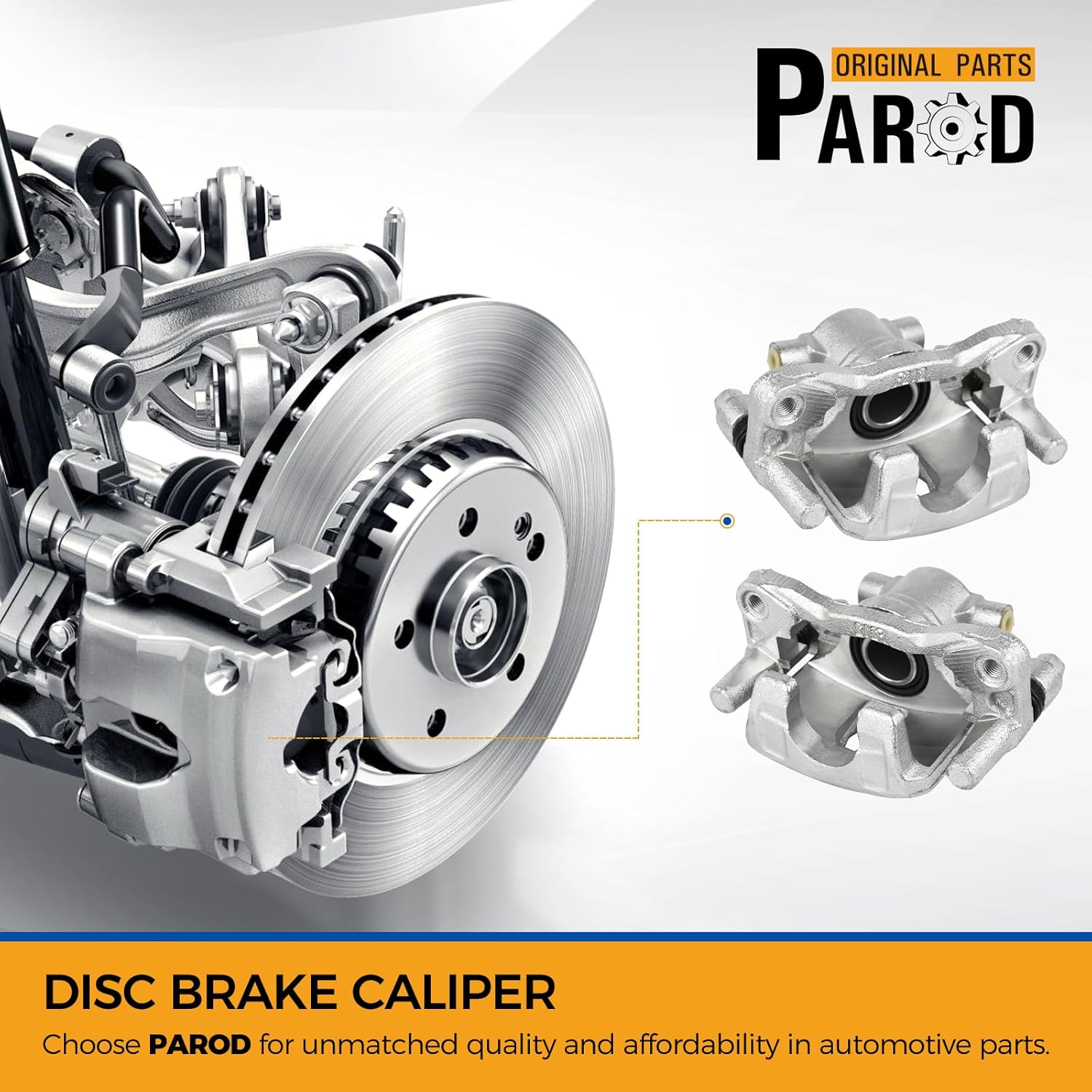 PAROD Rear Disc Brake Caliper Fit for Mitsubishi Lancer 2008-2017,Jeep Compass/Patriot 07-17,Dodge Avenger 08-14,Caliber 07-12,Chrysler 200 2011-2014,Cirrus/Sebring 2007-2010# 18B5039 18B5038