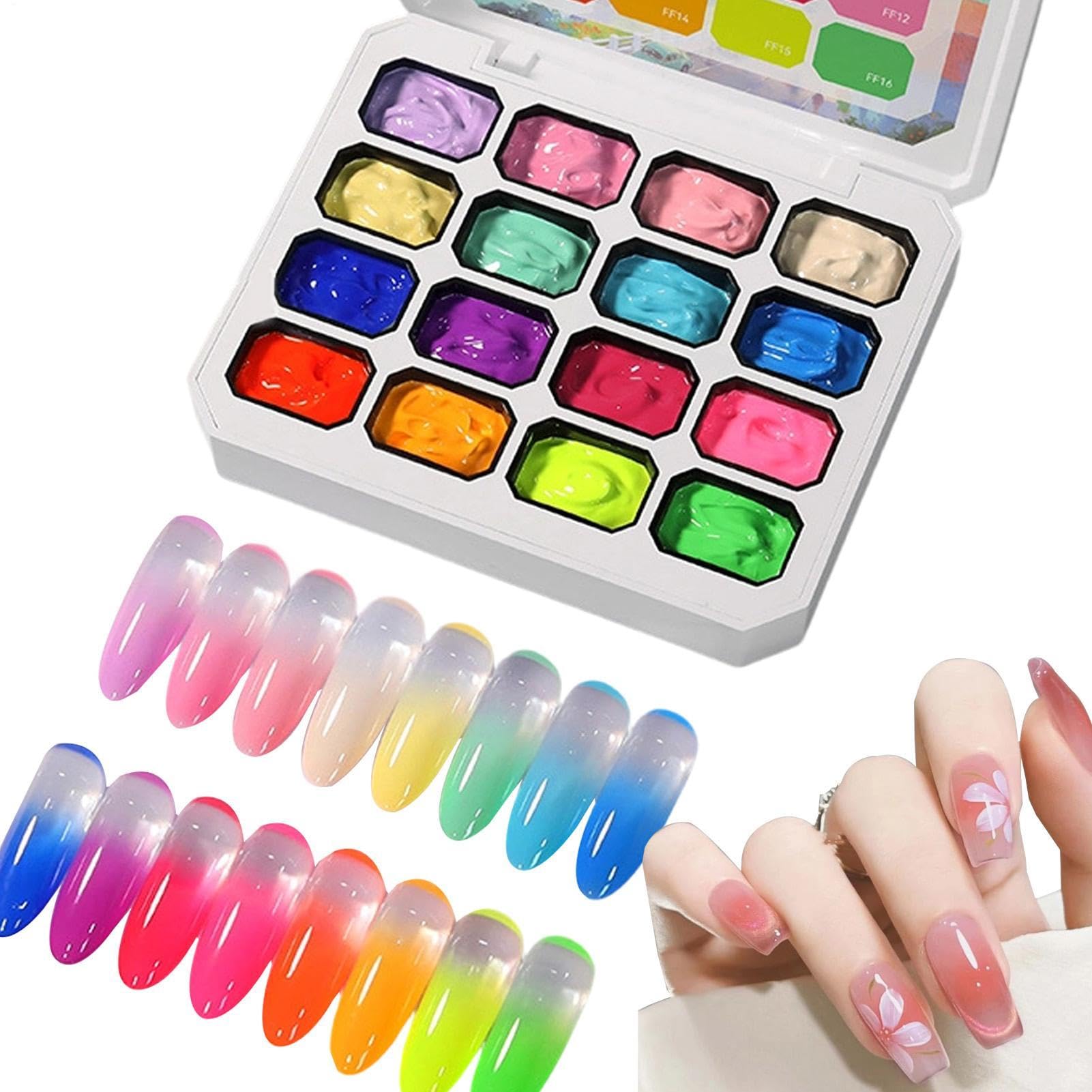 Smalto Gel 16 Colori per Manicure Gel