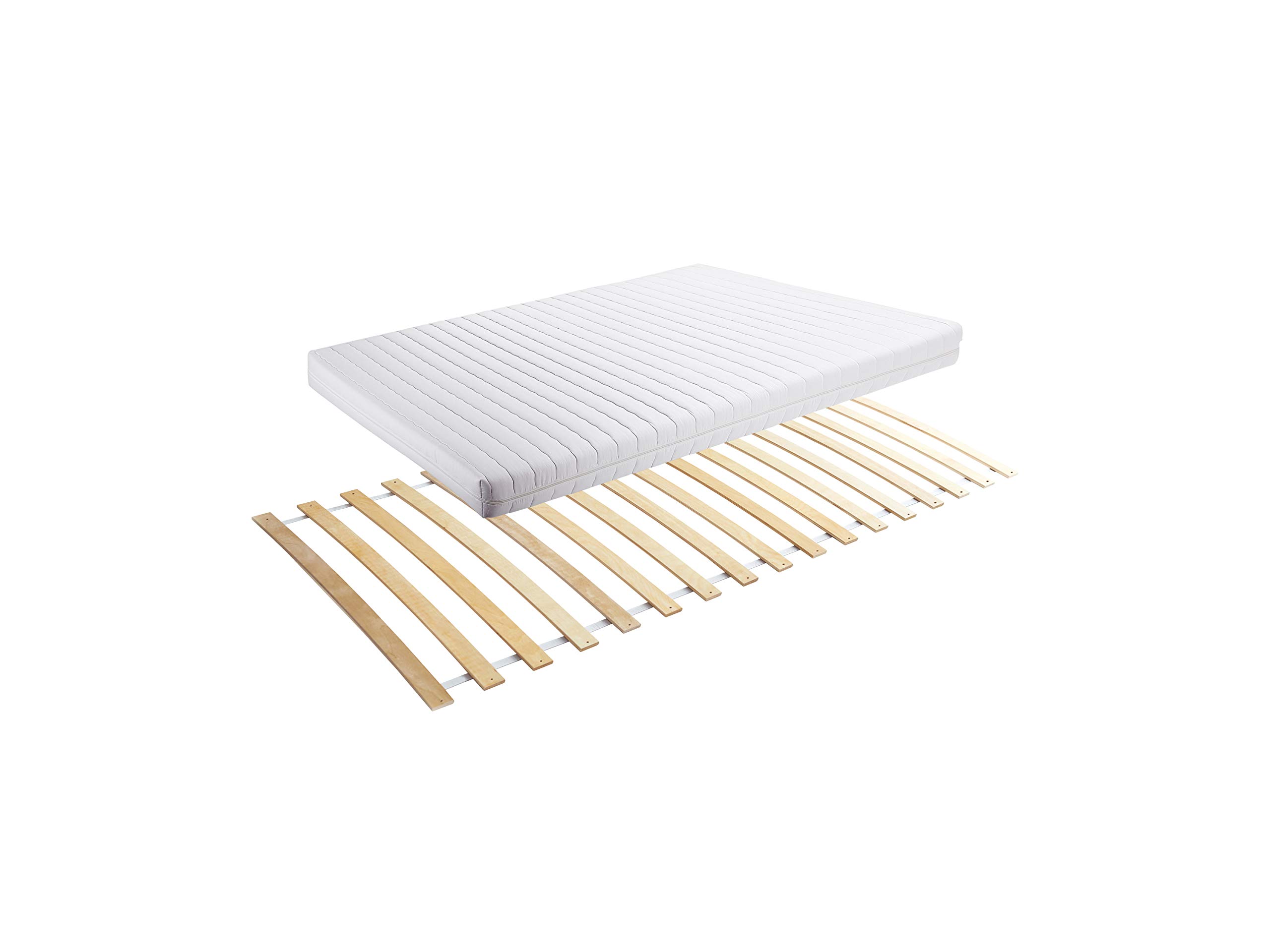 TiCAA Rollrost-Set mit MedAllergen-Kindermatratze, 90x200 cm