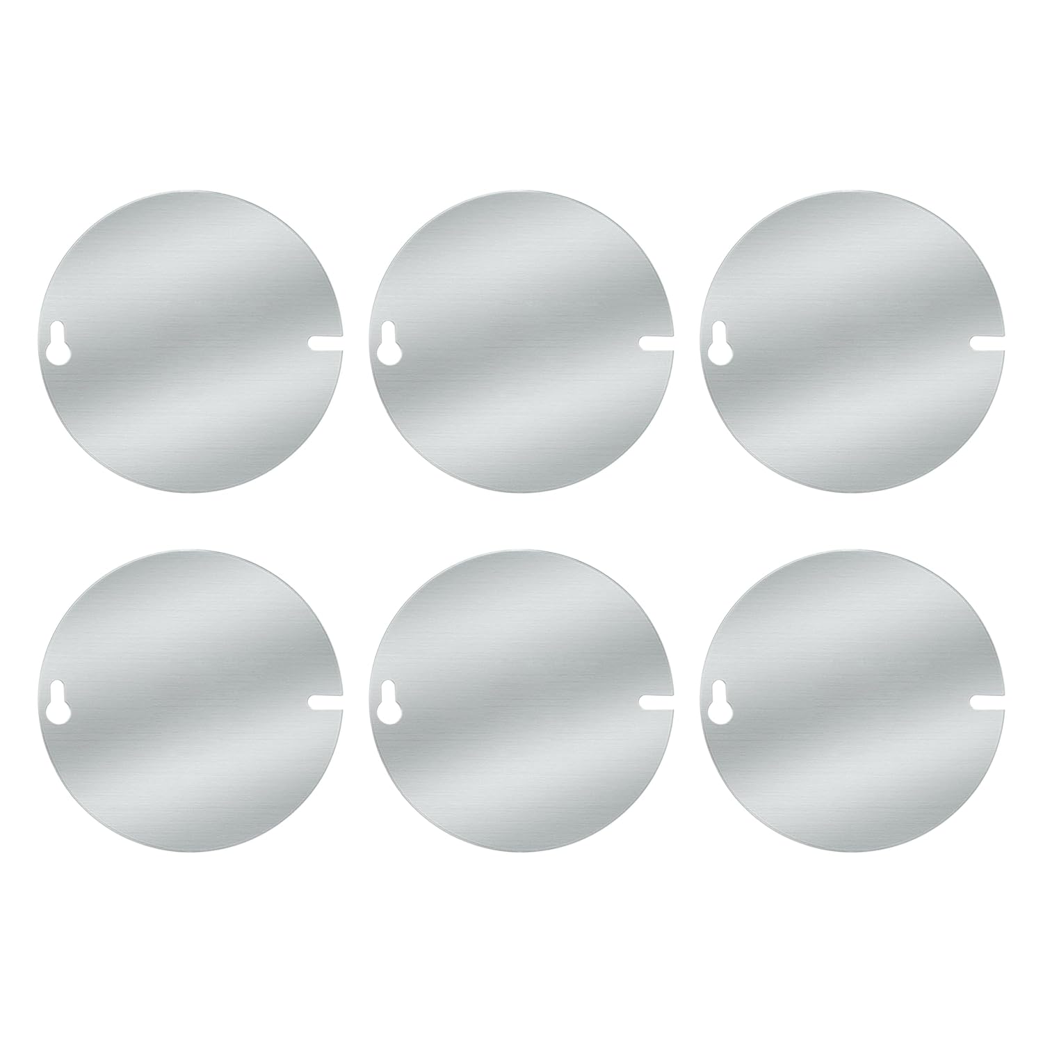 Round Electrical Box Cover, 4 Inch Metal Junction Box Covers for 4 inch Octagonal Box and Round Box, 6 Pack