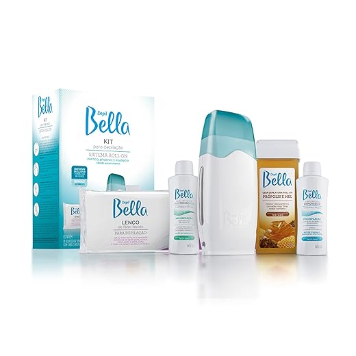 Depil Bella - Kit Completo Pré e Pós Depilação Sistema Roll-On 5 itens