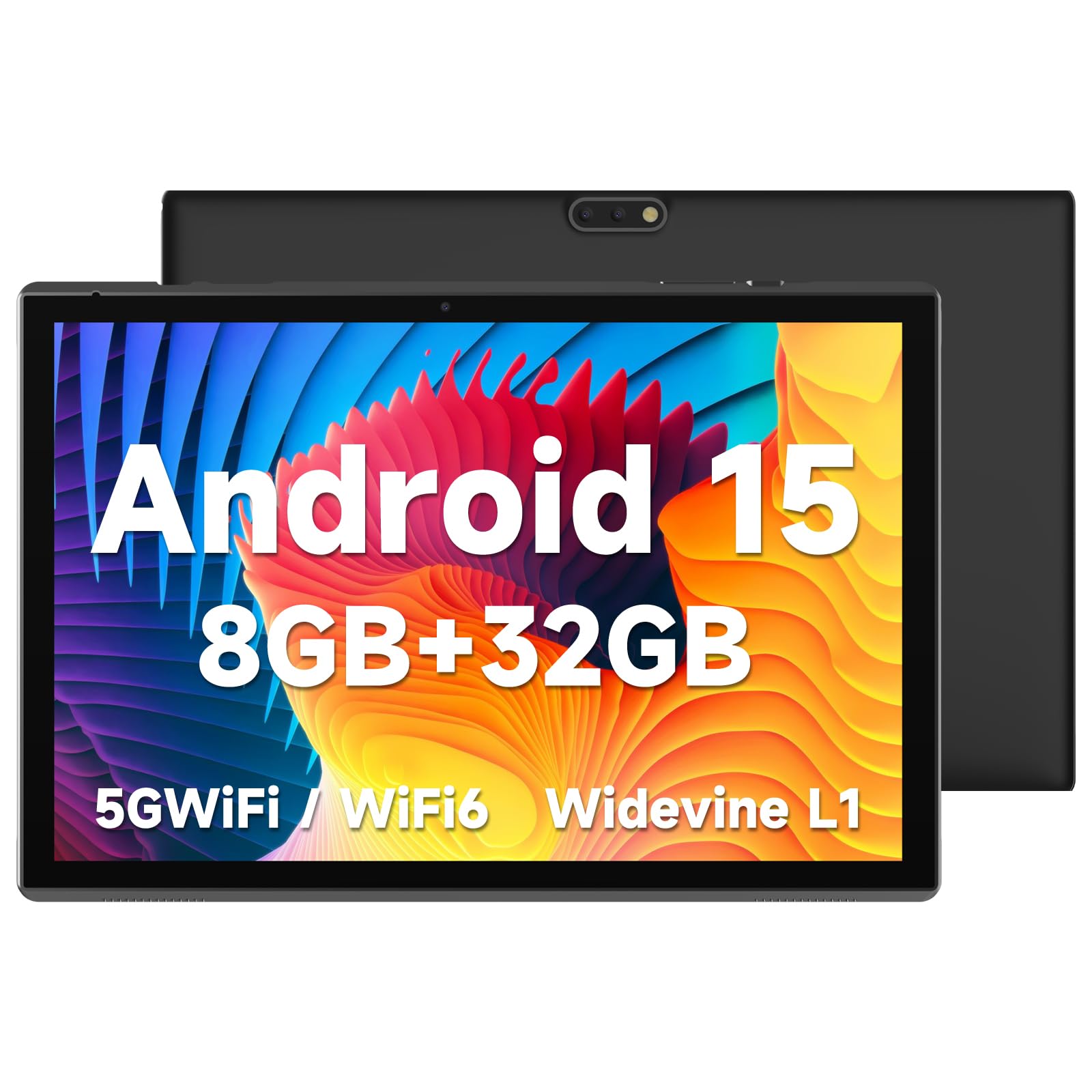 10 inch Tablet Android 14 Tablet PC, 10.1" Android Tablets DDR4 6GB RAM(4GB Expand) 32GB ROM 2MP+8MP Dual Camera WiFi-6 BT Support 1TB Expand 10 IN IPS Tab 6000mAh Battery Powerful Performance Tablets