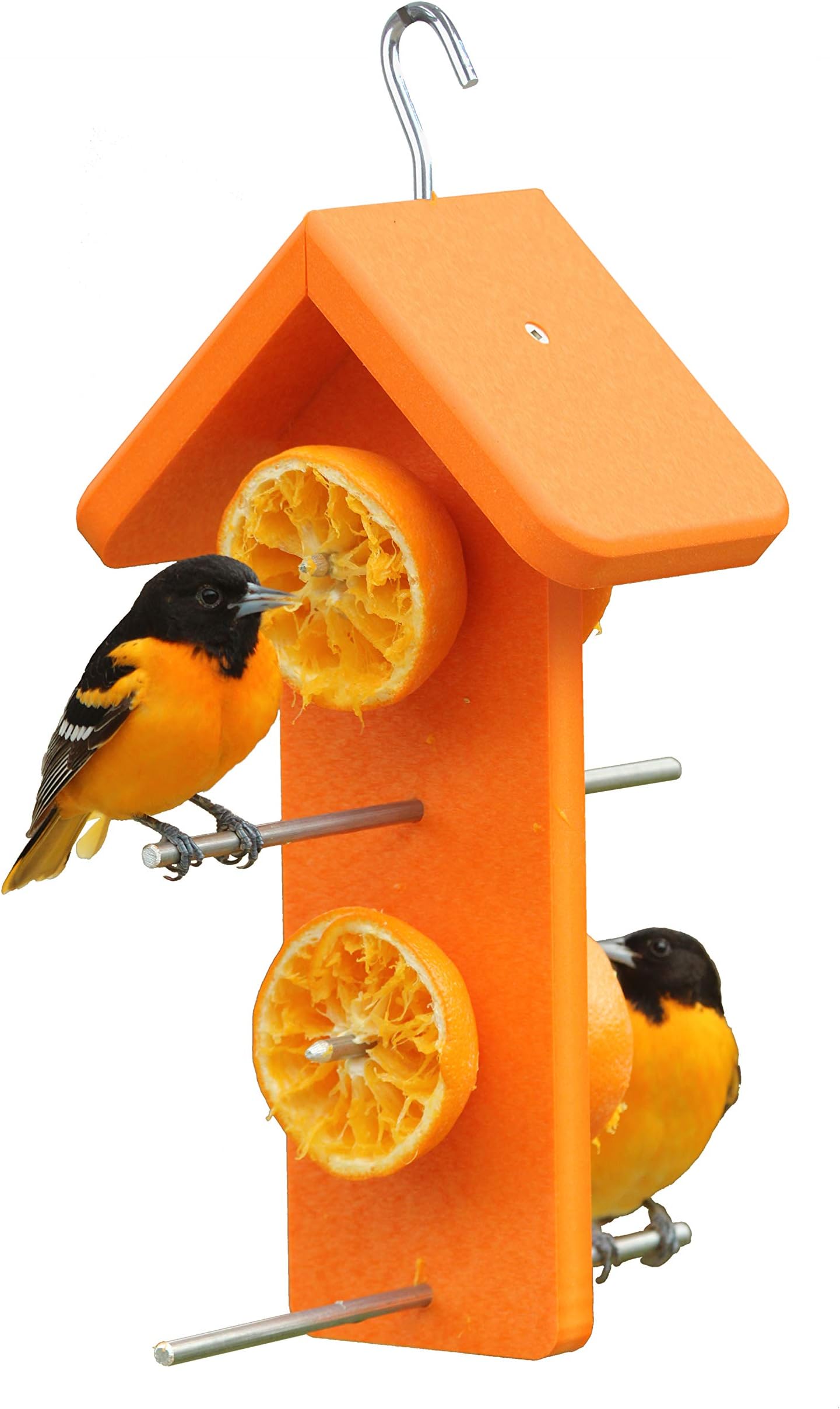 Kettle Moraine Recycled Double Oriole Orange Fruit Feeder