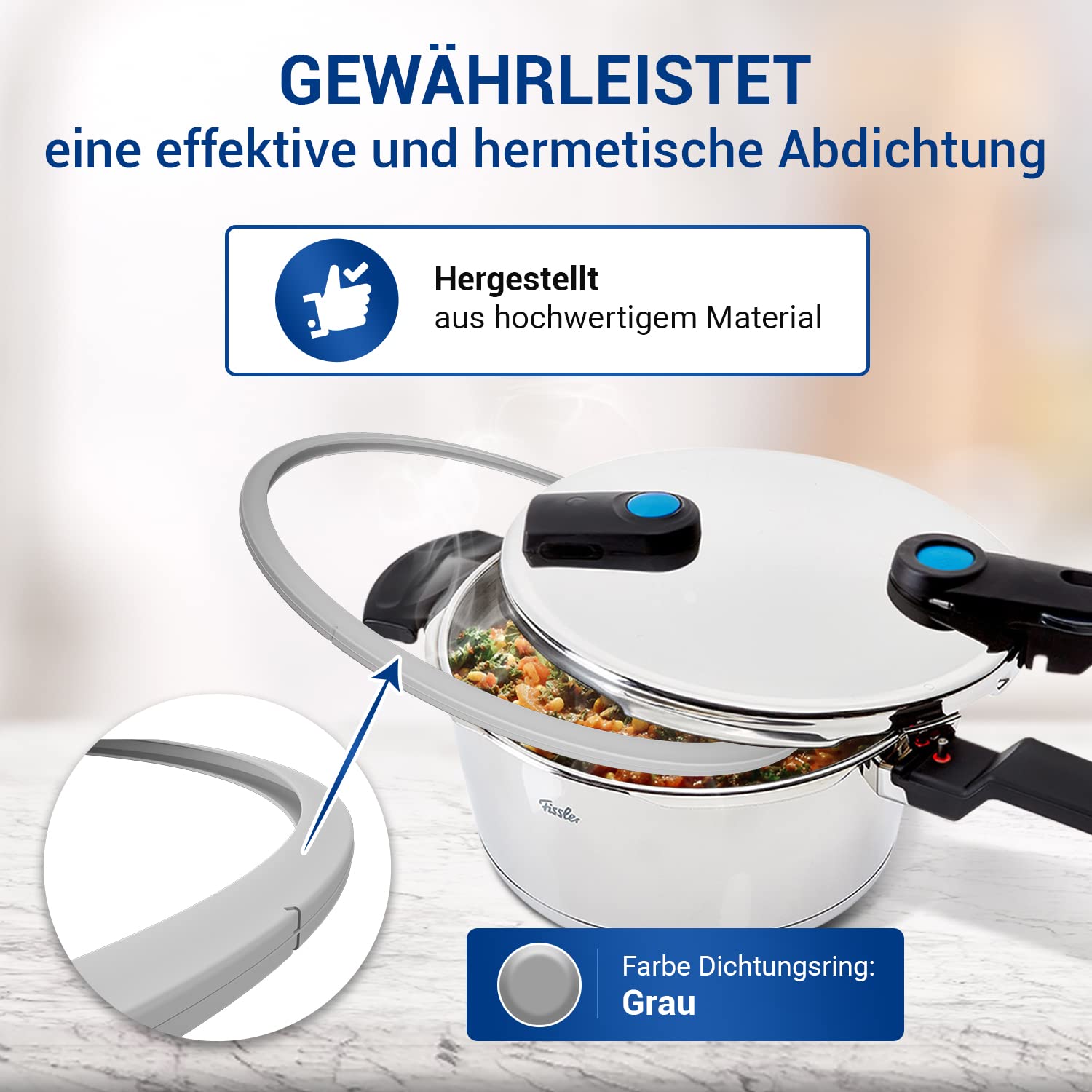 Fissler Vitaquick Roestvrijstalen Snelkookpan 8,0 liter zonder inzetgarnituur
