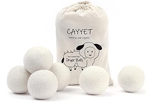 Wool Dryer Balls 6 Pack: Eco-Friendly Laundry Solution for Wrinkle-Free Clothes