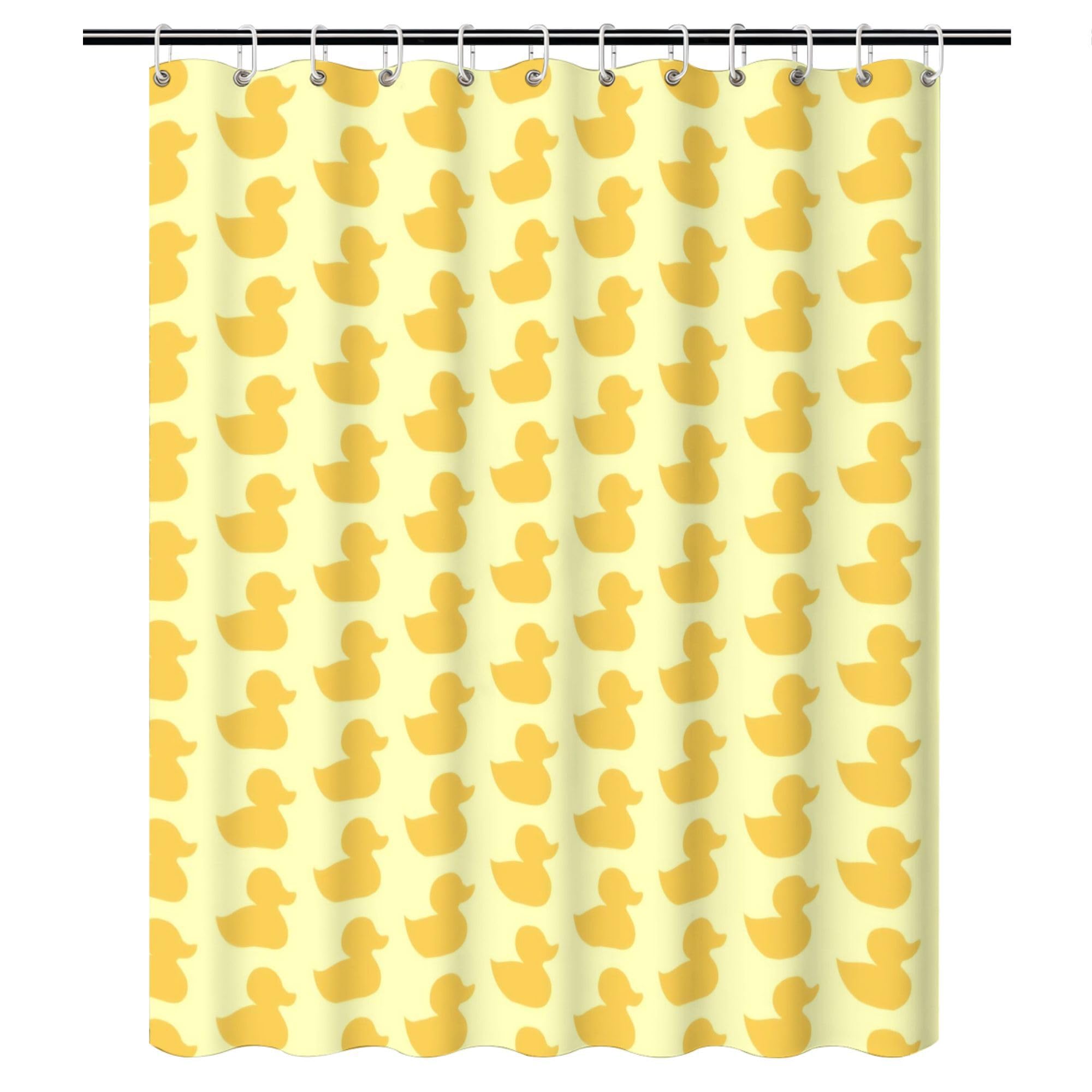 awitufhgp A Shower Curtain Featuring Yellow Duck Design Inspired by Nature, Perfect for Creating a Warm And Peaceful Atmosphere(220x200cm/87x79in(WxH)
